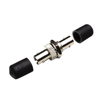 ADA-STUPHBR-100 Fiberworks AS STUMMZR02 Adapter SM/MM ST-SPX Black dustcap Metal, DD-hole, Zr. sleeve